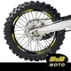 YELLOW HONEYCOMB Wheel Stickers Decals Dirt Bike For Honda XR 400R 96-04 02 03