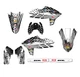 2024-2025 YZ 450 FX MERICA Grey Senge Graphics Kit Compatible with Yamaha