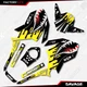 Yellow Savage Graphic Sticker kit fits Honda Grom 125 2013 2014 2015 2016 MSX125