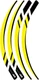 Dcor Universal Rim Decal 4-Piece Set Yellow