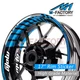 AA02 17 inch Wheel Stripes White Rim Stickers Solid Decal For Honda Kawasaki