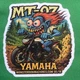 Yamaha MT-07 Dirt Roost Blue Monster Glossy Durable Vinyl 9x9cm Sticker 2 of 18
