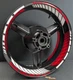RED & WHITE Wheel Wrap Rim Stripes Inner Decals Tape Stickers for YAMAHA MT-07