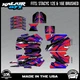 Graphics Kit for STACYC 12 EDRIVE and 16 EDRIVE BRUSHED Shred Series - Red Blue