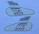 1976 Yamaha Gt 80B enduro fuel tank decals SET, OEM SPECS, NOS STYLE