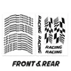 White Wheel Decal Stickers 17" FUR For Kawasaki Z400 19-21