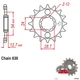 JT Sprockets Front Kawasaki KZ1000 R1-R2 Replica 82-83 JTF522.15