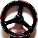 RED WHITE GP STYLE CUSTOM RIM STRIPES WHEEL DECALS TAPE STICKERS YAMAHA MT-07