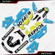 Blue & Yellow Repsol Graphic Sticker kit fits Honda Grom  MSX125 21-24 2021 2022