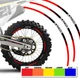 Red 21 in. 18" Dirt Bike Decal Rim Sticker P03 For Suzuki DR200S 19 20 21 22 23