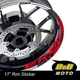 17" White Rim Wheel Decals Stickers AA02 For Kawasaki ER6N 06-17 11 12 13 14 15