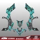 Yamaha YFZ 450R 450X 09-13 graphics decals kit stickers 450r 2009 to 2013 atv