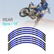 21" 18" A01B Stripe Dirt Bike Wheel Stickers For Kawasaki KLX 450R 08-16 15 14