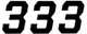 Dcor Race Plate Number #3 6"H Black 3-Pack