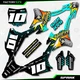 Cyan Spark Racing Graphics Kit fits 22-25 Kawasaki KX85 Kx112 Decal Kx 85 112