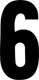 QTY 2 | Dirt Digits 6 8in Black Super Competition Number Plate 3/PK SX83B-6