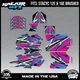 Graphics Kit for STACYC 12 EDRIVE and 16 EDRIVE BRUSHED Shred-magenta