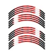 Red RUSH3 17 inch Edge Rim Sticker For Kawasaki Ninja 650R 17 18 19 20 21