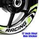 Light Green Inner Decal Wheel Rim Stickers S12W For Yamaha MT07 18 19 20 21