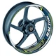 L-Green Racing Decal Wheel Sticker 17 inch BP01 For Kawasaki Z900 17-20 21 22 23