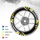 Yellow Inner Decal Wheel Rim Stickers S12W For Yamaha MT10 18 19 20 21