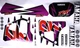 YAMAHA DT 125 1991 2003 4BL DE03 PURPLE GRELLO DECOR DECAL Sticker
