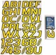 Hardline Products YEBLK700 Yellow/Black Factory Matched Registration Number Kit