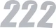 DCOR - 45-28-2 - Slash Number Plate - #2 - White - 4"