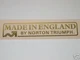 Made In England by Norton Triumph vinyl peel and stick decal 60-4556