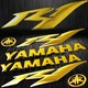 8" 3D Vinyl Logo&Letter Decal+6" Fairing Body Sticker YZF-R1/R1S/R1M Chrome Gold