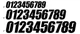 DCOR 45-29-4 Slash Series Individual Numbers 6in. - No.4 - Black