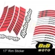 AA02 17" Wheel Rim Stickers Stripes Tape White For Kawasaki ZX14R Ninja ZX1400