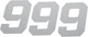 DCOR - 45-34-9 - Race Number Plate - #9 - White - 4"