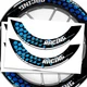 17 inch Vinyl Wheel Rim Stickers S25B For Suzuki SV 050X 19 20