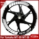 For Yamaha MT-09 MT 09 Accessories wheel Waterproof decals stickers Sets New