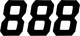DCOR - 45-33-8 - Race Number Plate - #8 - Black - 4"