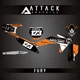 Attack Graphics Custom Fury Complete Bike Graphics Kit For KTM 450 SX-F 2024