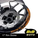 ORANGE 17" Rim Stickers Decals Custom AA02 For Suzuki GSXR 1000 01-20 17 18 19