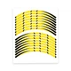 Yellow 17 inch Tape Stripe Rim Stickers S01B For Yamaha MT03 18-20 19