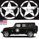 2x 20" White Distressed Army Military Star Decal Sticker For Jeep Wrangler Etc