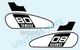 76 Yamaha yellow Gt 80B  fuel tank  and oil tank decals SET