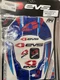 EVS R4 MARTINI  BLUE RACE COLLAR GRAPHICS KIT  / YOUTH / NEW / FREE SHIP