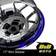 17" Purple Rim Wheel Decals Stickers AA02 For Kawasaki Z1000 03-16 12 13 14 15