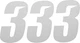 DCOR - 45-28-3 - Slash Number Plate - #3 - White - 4"