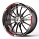 899 949 1199 1200 1299 Ducati Corse Wheel Decals Rim Stickers Stripe BLACK RED