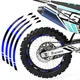 BLUE A01B 21" 18" Wheel Rim Tape Decal Sticker For Honda XR 250R 90-04 00 01 02
