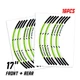 Green STRIPE4 Wheel Sticker 17 inch Rim For Yamaha FJ09 MT-09 Tracer 18 19 20