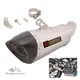 Slip on Muffler Exhaust Pipe Carbon Tips for Suzuki GSXS1000 GSXS1000F 2015-2020