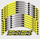 Suzuki DRZ DR-Z 400 400S 400E 2000-2021 Wheel Rim Sticker Decals Set 17" Yellow