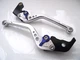 Yamaha MT01 (2004-2009), CNC levers long silver/blue adjusters, R104/C777
